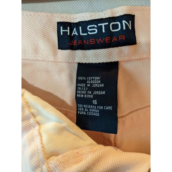 Halston Jeanswear Light Pink 100% Cotton Cropped Jeans Size 16 - Picture 3 of 4